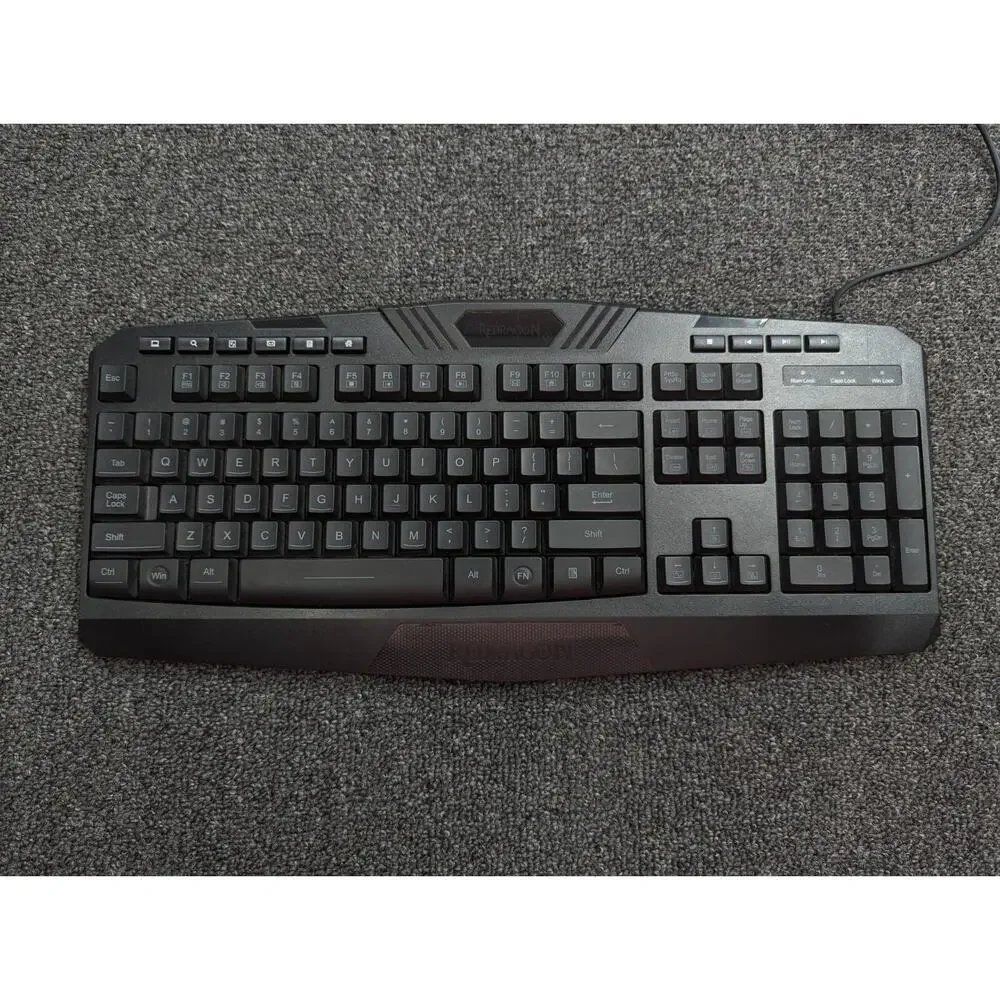 Redragon Wired Gaming Keyboard Model S101-3 Black Backlite RGB Tested